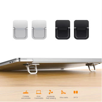 Holder Laptop Stand 2 PCS Tablet Penyangga Portable Mini Aluminum Cooling Pad Stand Penyangga