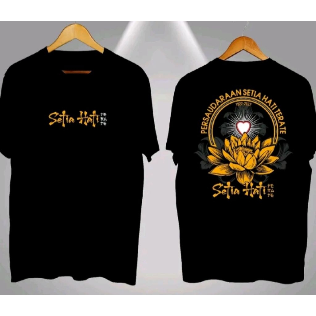Jual KAOS HITAM PERSAUDARAAN SETIA HATI TERATE- Bunga Gold Teratai ...