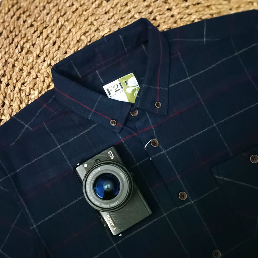 Jual F2D Kemeja Flanel Dark Brown Premium Best Seller / flanel/hem pria