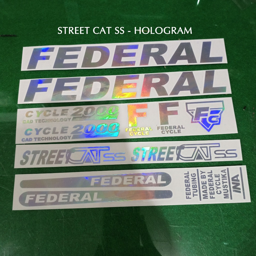 Jual Cutting Sticker Sepeda FEDERAL STREET CAT SS 25CM 1SET bahan ...