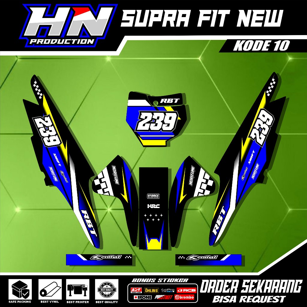 Jual COD STRIPING STIKER RBT SUPRA FIT NEW CUSTOM SUPERMOTO TERBARU 25 ...