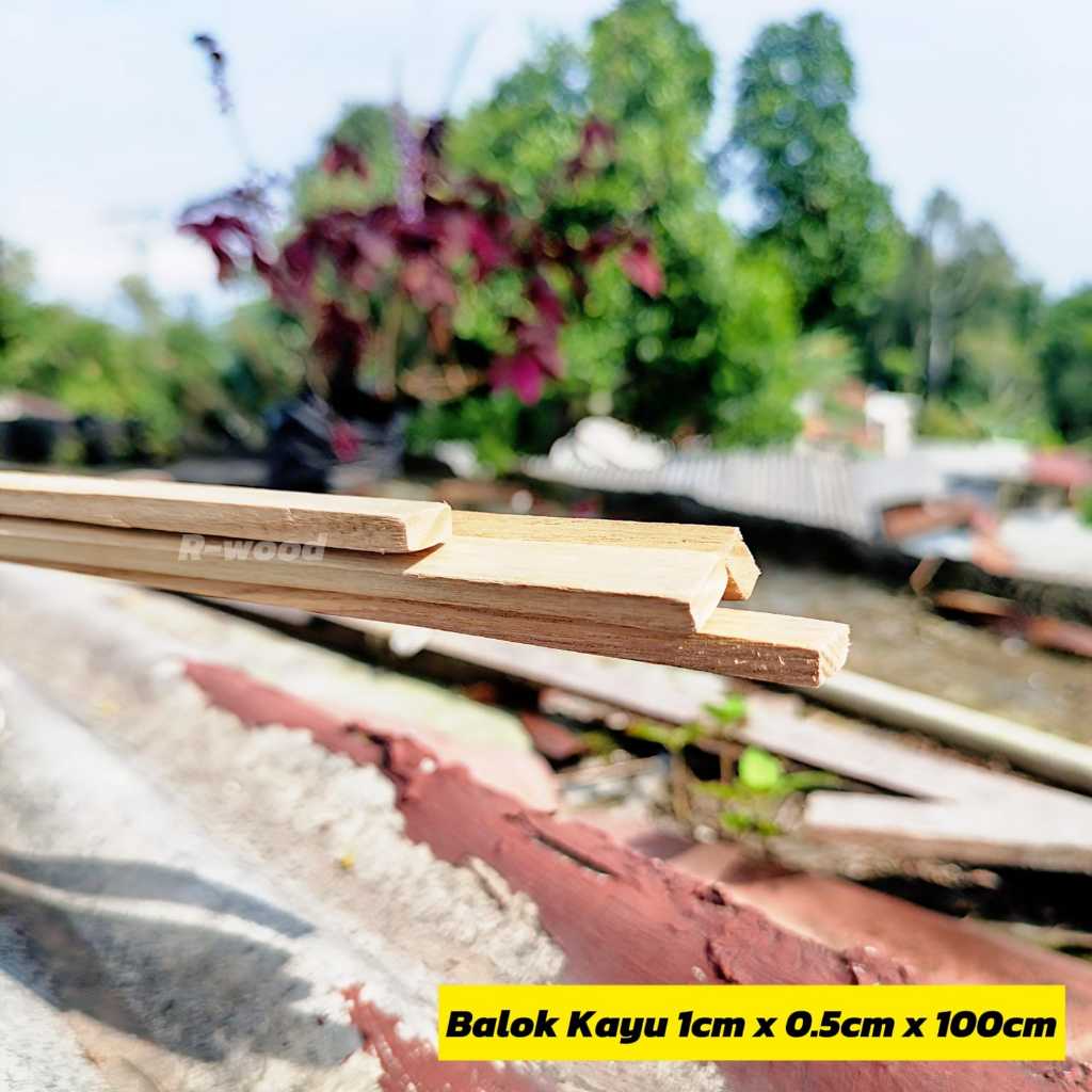 Jual List Kayu Solid Minimalis - Balok/List Kayu 1cm x 0,5cm x 100cm ...