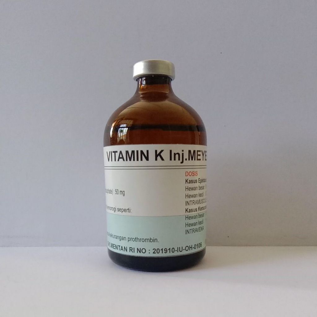 Jual Vitamin K Inj.MEYER//Vitamin K injeksi untuk semua hewan | Shopee ...