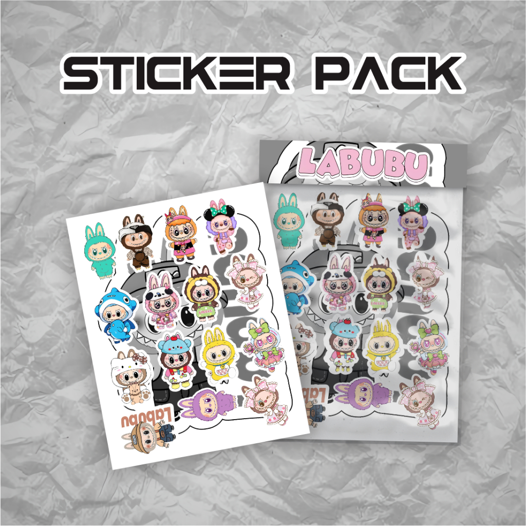 Jual Stiker Pack blink labubu Sticker capybara lucu Sticker Hp Sticker ...
