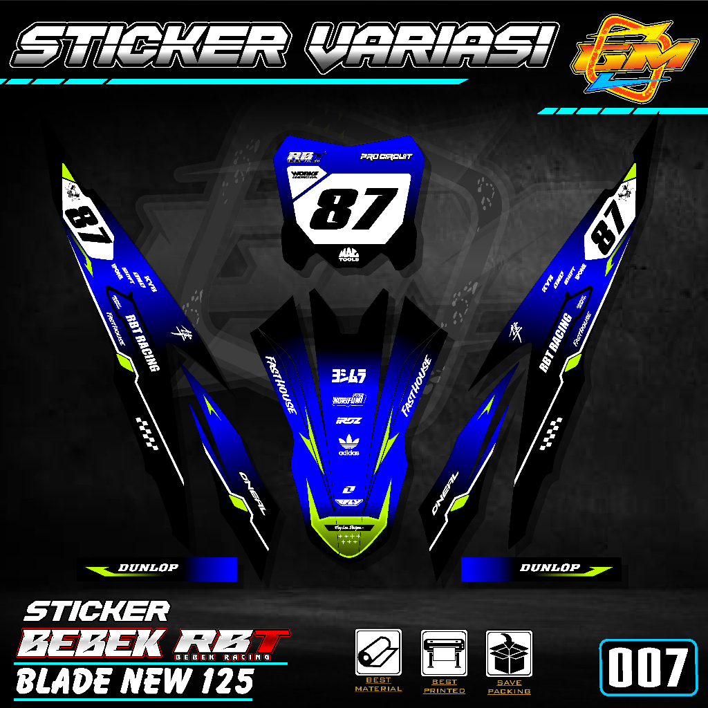 Jual Sticker RBT BLADE NEW 125 SEMI FULL BODY MOTOR RBT BEBEK MODIF ...