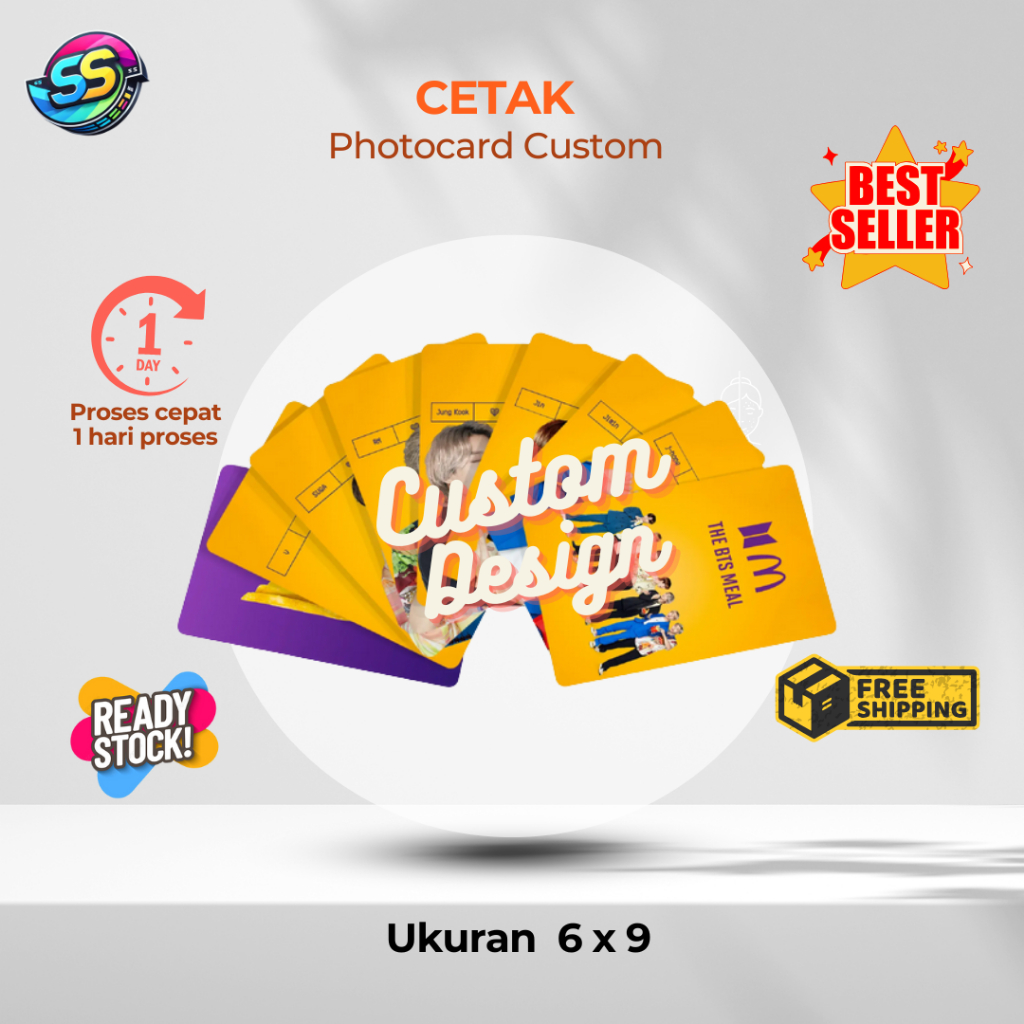 Jual CETAK PHOTOCARD CUSTOM PREMIUM CETAK FREEBIES PHOTOCARD 1 SISI 2 ...