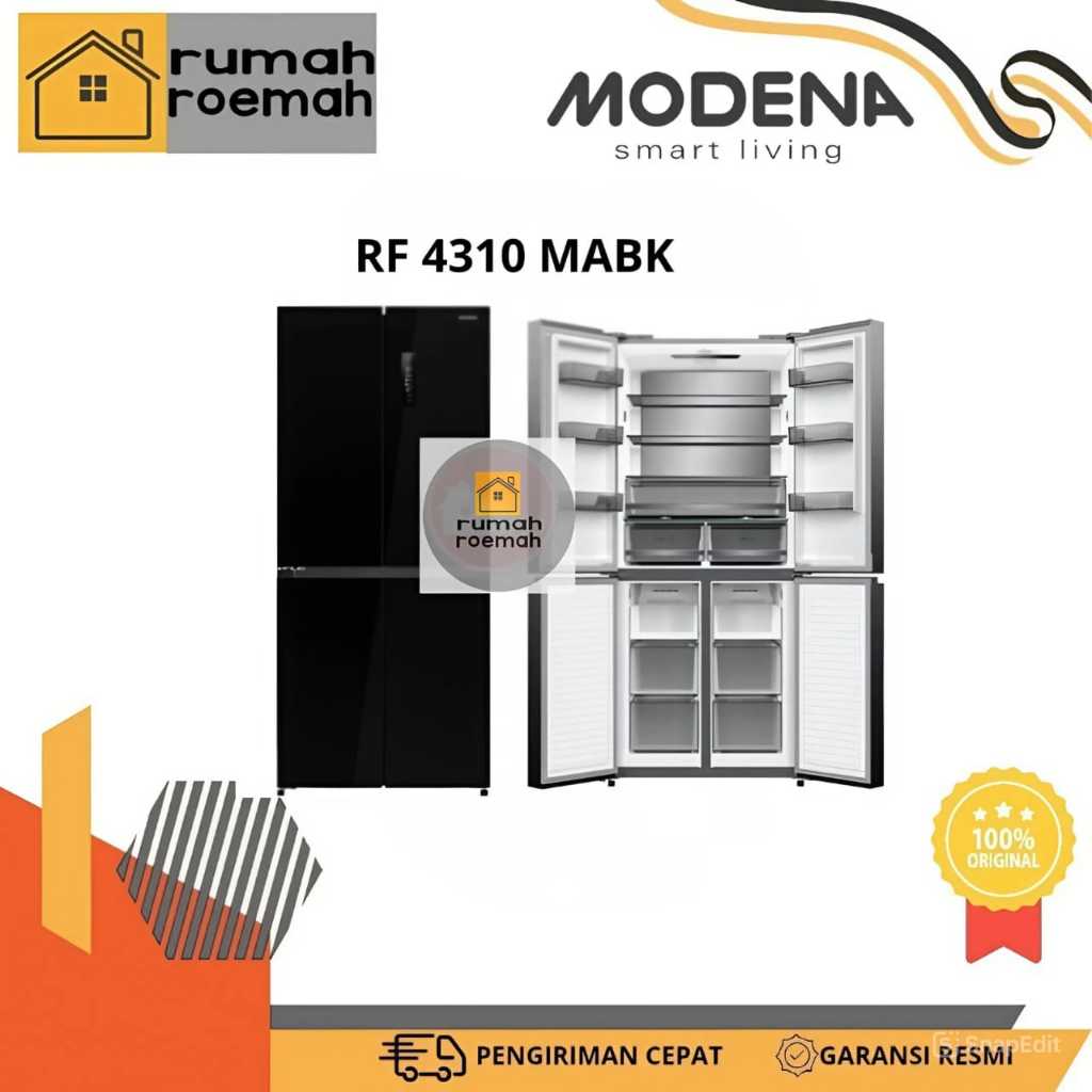 Jual MODENA REFRIGERATOR SIDE BY SIDE - RF 4310 MABK | Shopee Indonesia