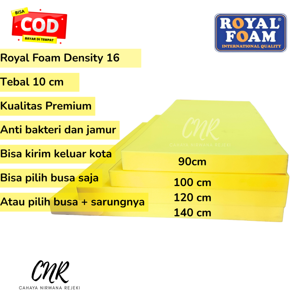 Jual Kasur busa tidur uk.single (1-2 org)Royal Foam, 100% asli Busa ...