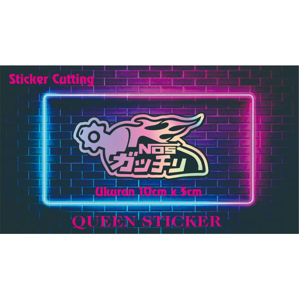 Jual STICKER CUTTING LOGO NOS UKURAN 10CM X 5CM | Shopee Indonesia