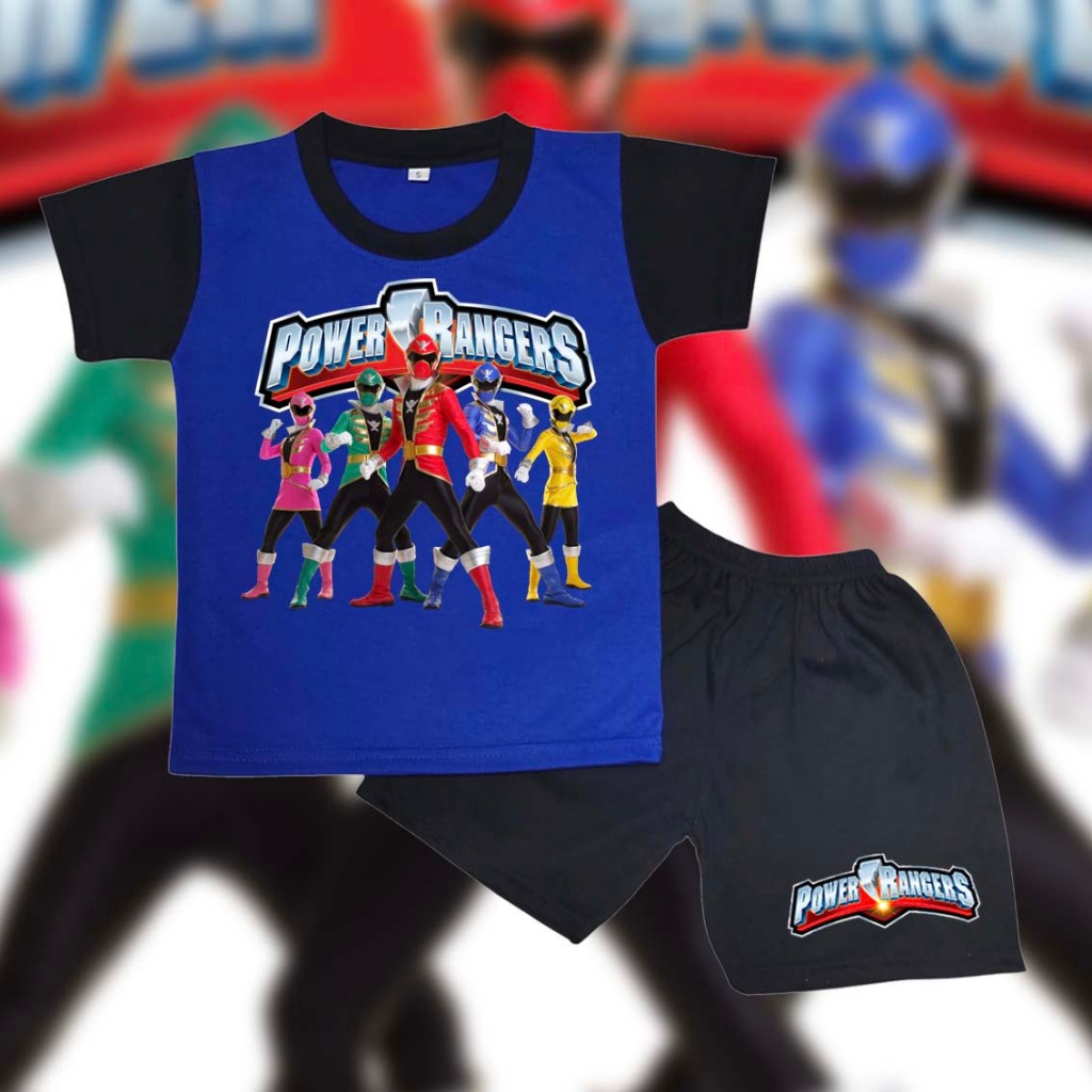 Jual power rangers baju kaos setelan anak laki laki cowok murah promo ...