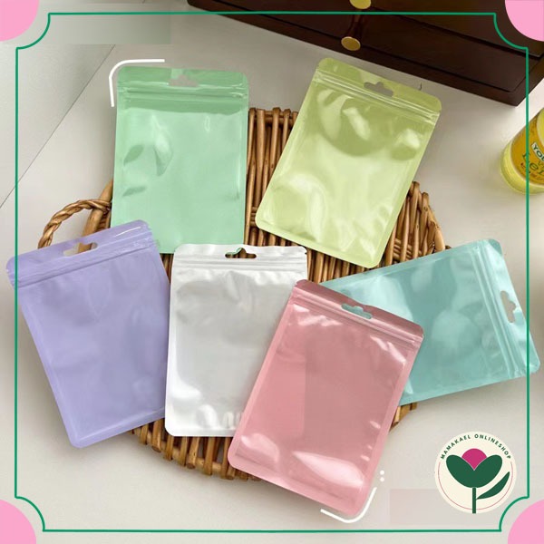 Jual Macaron plastik ziplock warna pastel color kantong packing ...
