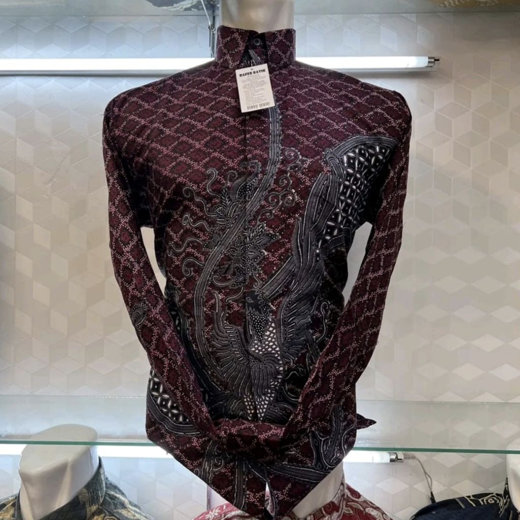 Jual New PHOENIX plum kemeja batik pria lengan panjang dan lengan ...