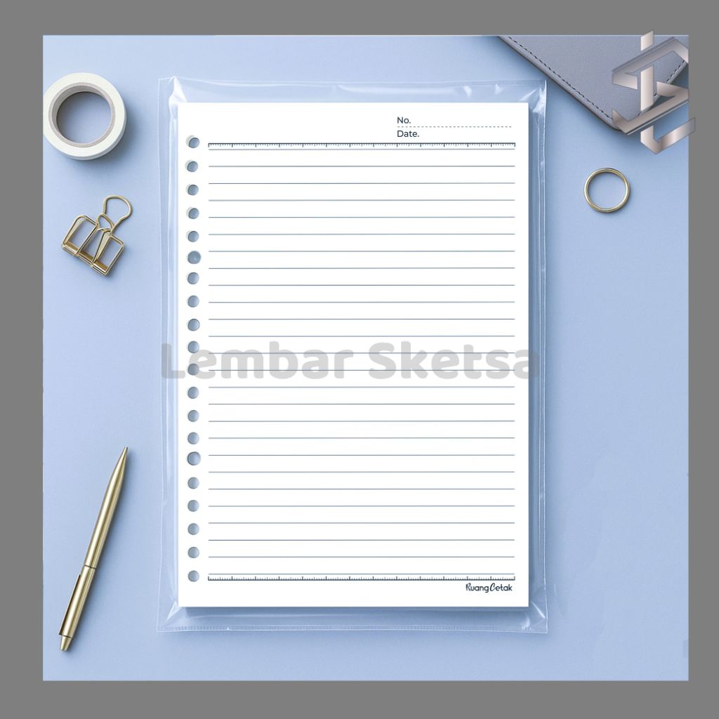 Jual Kertas Refil Ukuran A5 Loose Leaf garis dan polos isi 50 Lembar ...