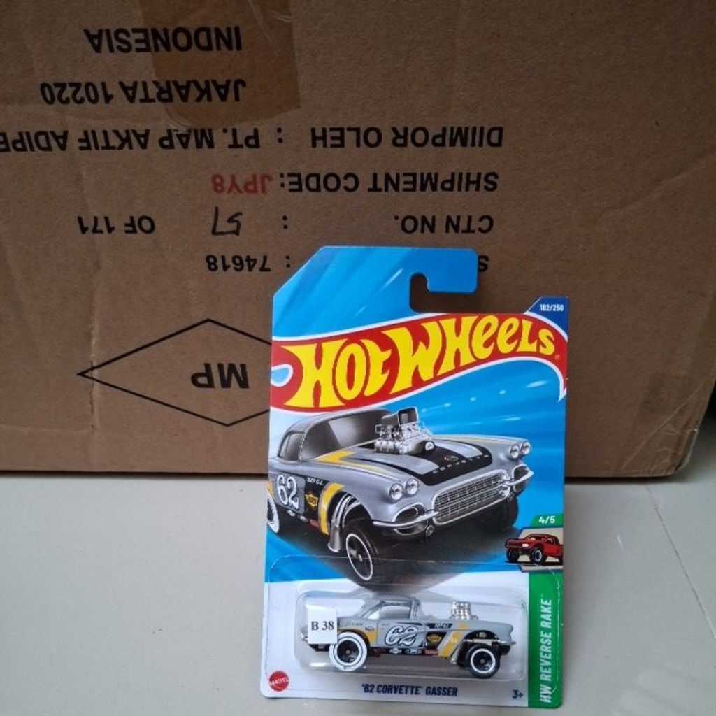 Jual 62 corvette gasser hotwheels reverse rake grey | Shopee Indonesia