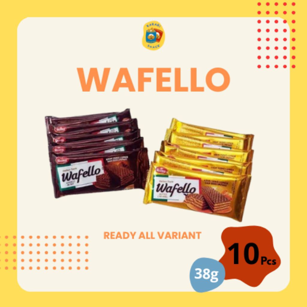 Jual RS Wafello (38g) Wafer Wafello rasa Butter Caramel dan Chocoblast ...