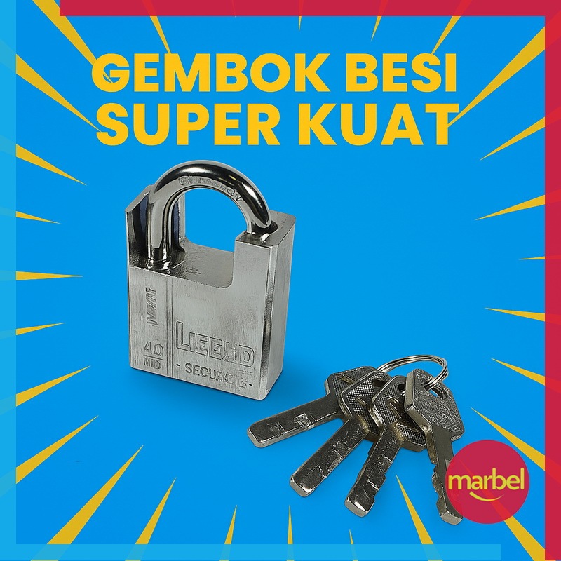 Jual Gembok Rumah Ruko Pagar Kokoh Anti Maling Bahan Besi 40mm LB40 ...