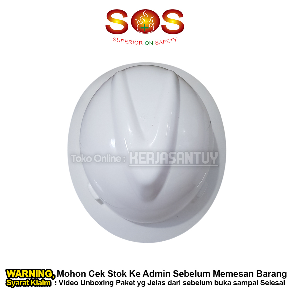 Jual Helm Safety Fullbrim SOS warna Putih Kuning Biru Merah Hijau ...