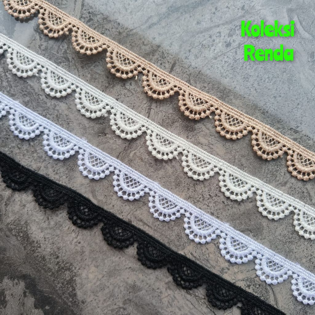 Jual Renda giper, renda gyper, renda zipper (per roll 15yard) | Shopee ...