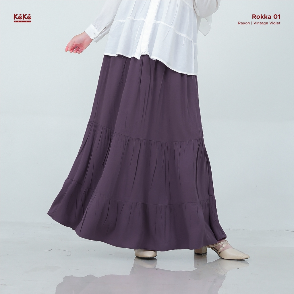 Jual KEKE BASIC | Rokka 01 - Rok Basic Panjang Wanita Dewasa Flowly ...