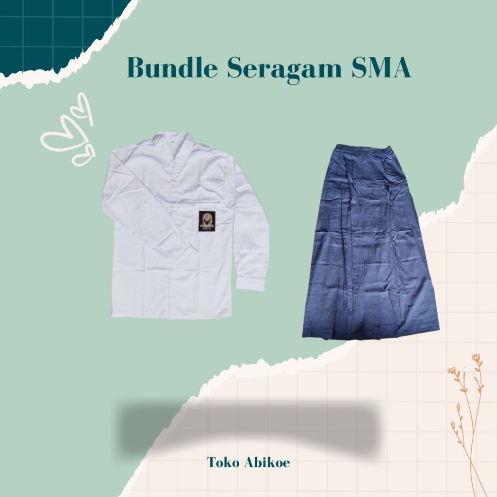 Jual BUNDLE SERAGAM UNTUK SMA (BAJU+ROK) | Shopee Indonesia
