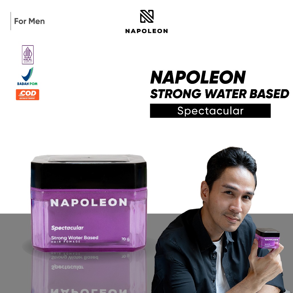 Jual NAPOLEON Pomade Rambut Waterbased 70g - Spectacular | Shopee Indonesia