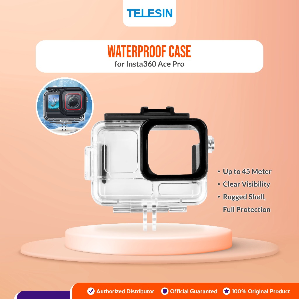 Jual TELESIN Underwater Waterproof Case for Insta360 ACE PRO 2 / ACE ...
