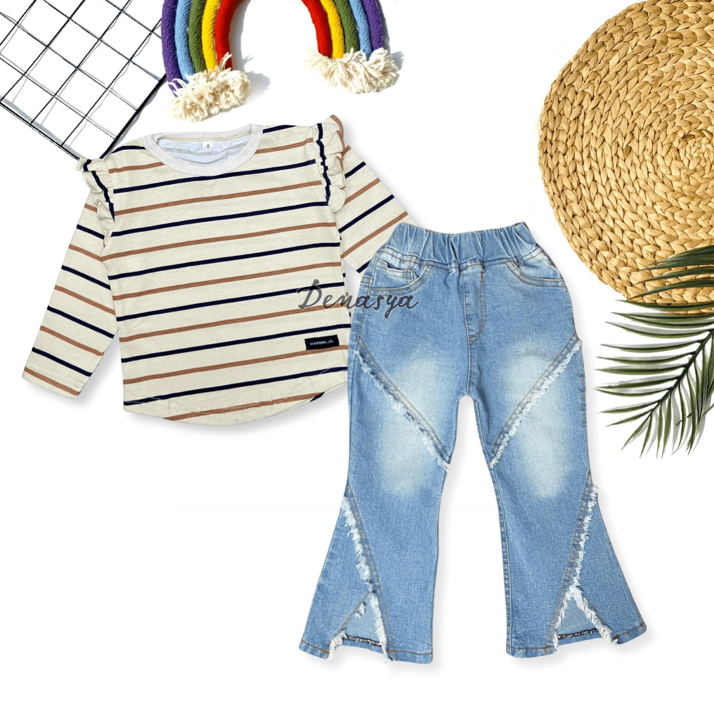 Jual Setelan Cutbray Jeans Terbaru 2025 / One Set Celana Jeans Anak ...