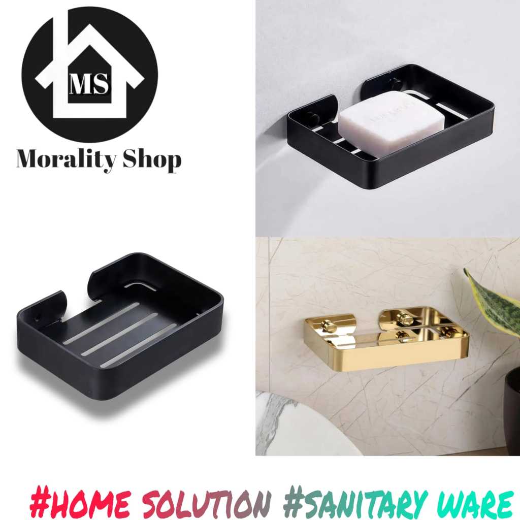 Jual rak sabun batang hitam minimalis 770BL / tempat sabun batang ...