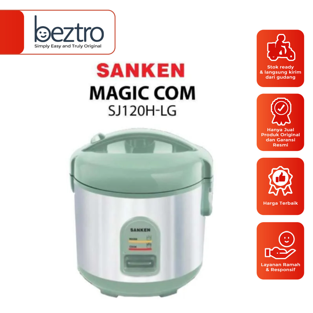 Jual Sanken Rice Cooker SJ120H-LG SJ120HLG– Super Magic Com 1 Liter 350 ...