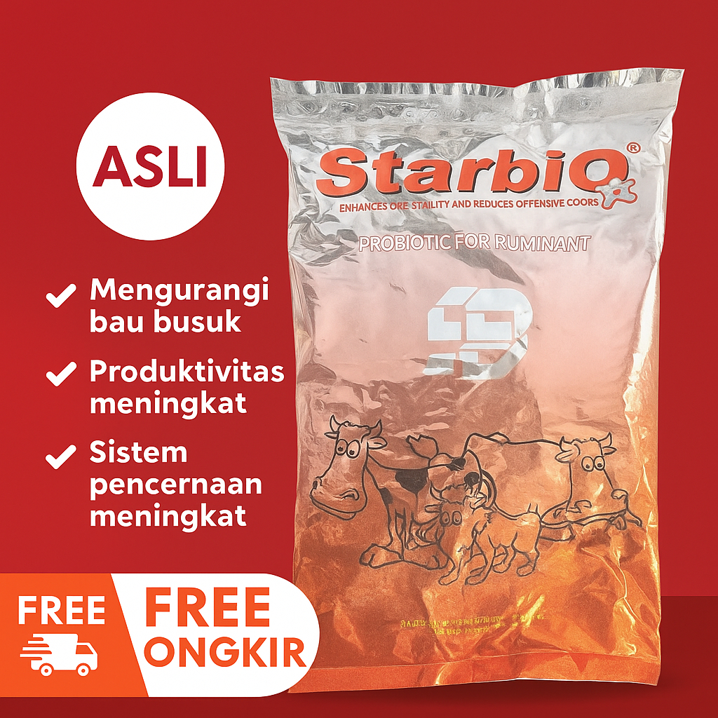 Jual Starbio Probiotik Ternak Ruminansia 1Kg – Campuran Pakan Sapi ...