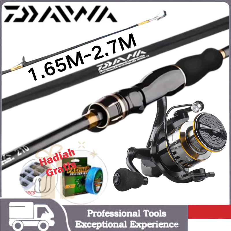 Set Joran, Kombo Laut, Set Murah, Reel Spinning Logam