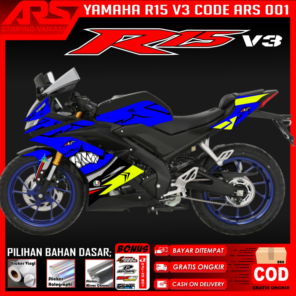 Jual Cutting Sticker / Striping R15 V3 / Striping R15 V3 / Stiker ...