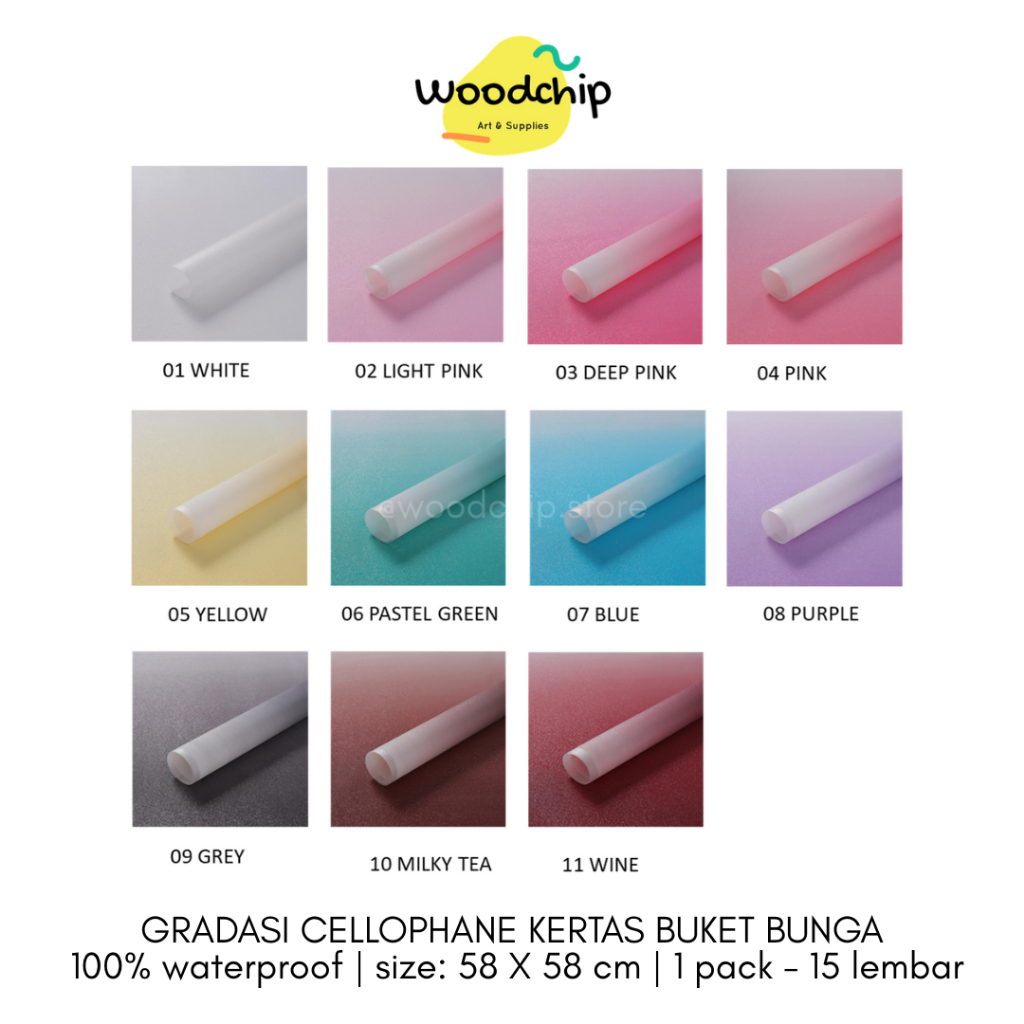 Jual [LEMBAR] GRADASI CELLOPHANE GLITTER (PGRAD) | KERTAS BUKET BUNGA ...