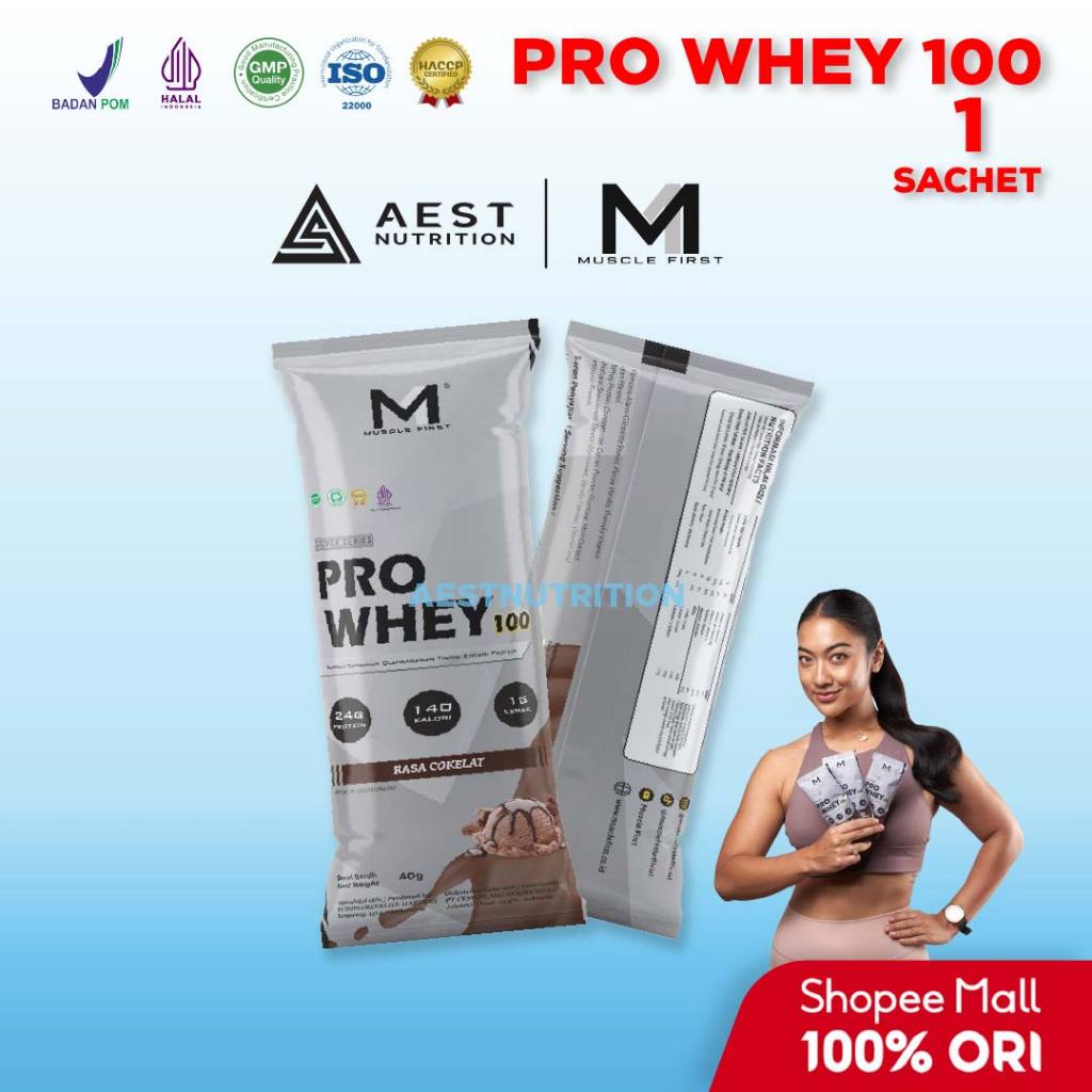 Jual Muscle First Pro Whey 1 Sachet - Susu Whey Protein Concentrate ...