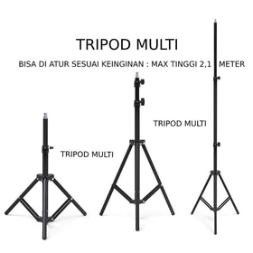 Istarfi Tripod Tripot 2M 2.1M Phone Holder Hp Universal Tripod Stand Untuk Ringlight
