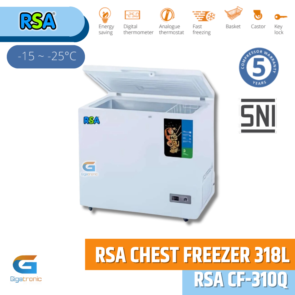 Jual RSA CF-310Q Chest Freezer 318 Liter – Freezer Box Hemat Energi ...
