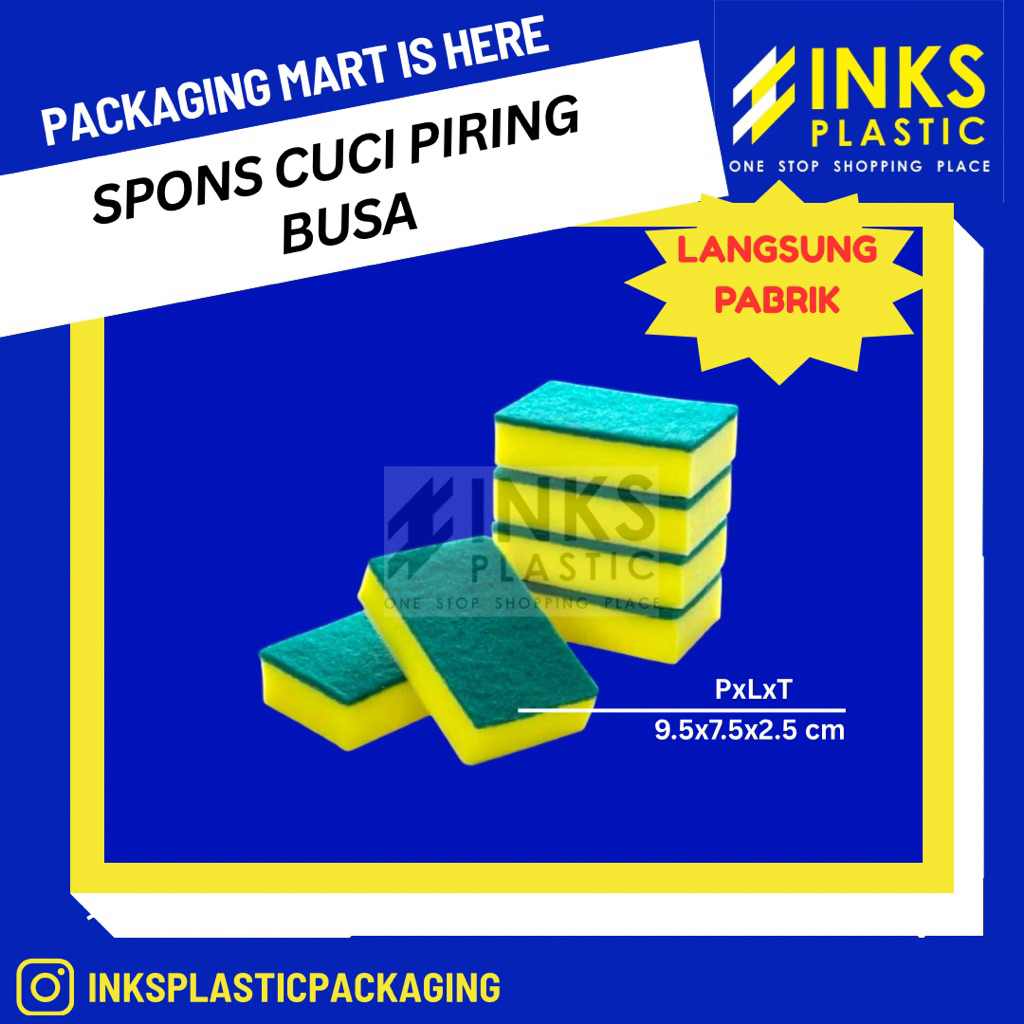 Jual SPONS BUSA CUCI PIRING SPONGE SERBAGUNA | Shopee Indonesia