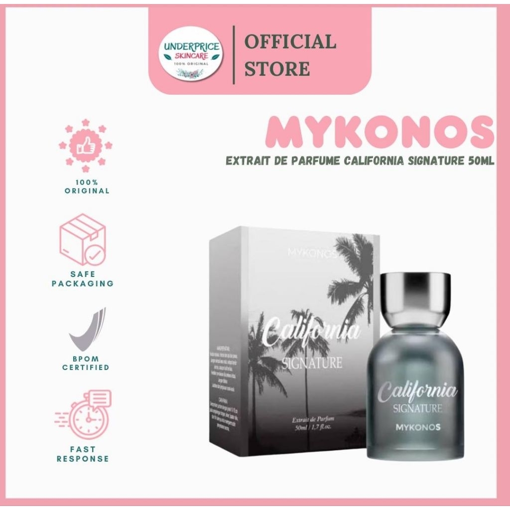 Jual Mykonos Eau de Parfum California Signature – 50ml Packaging Abu ...