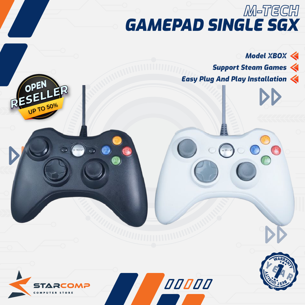 Jual Gamepad Stick MTECH PC Kabel Wired USB Laptop Joystick Controller ...