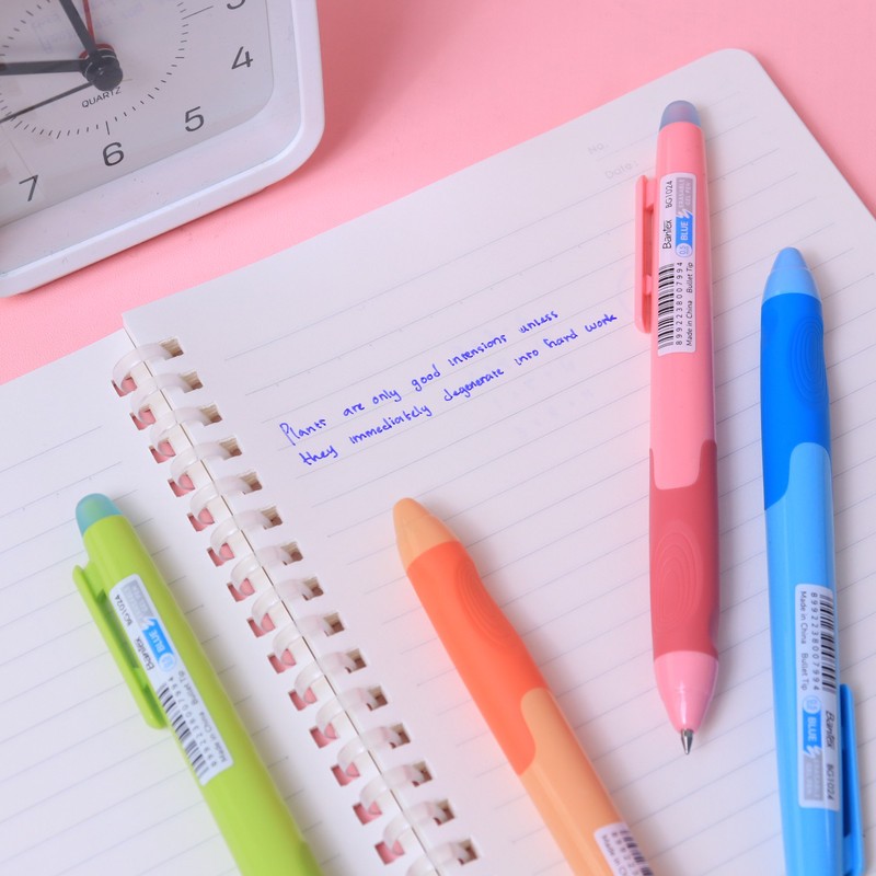 Bantex Erasable Gel Pen 0.5 mm / Pulpen Bisa Dihapus Tinta Biru Soft Grip BG1024 (5)