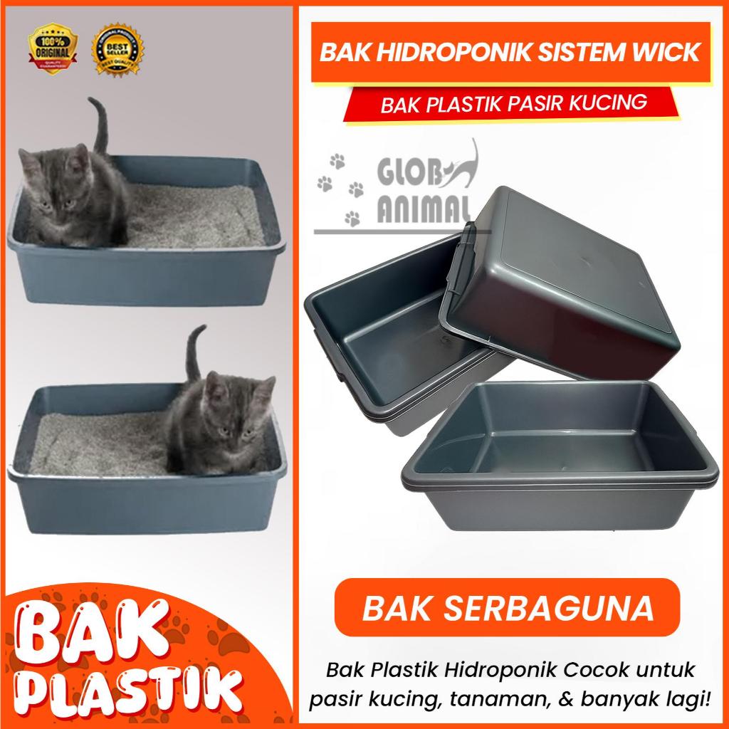 BAK HIDROPONIK SISTEM WICK bak plastik pasir kucing wadah baskom kotak instalasi cat litter box