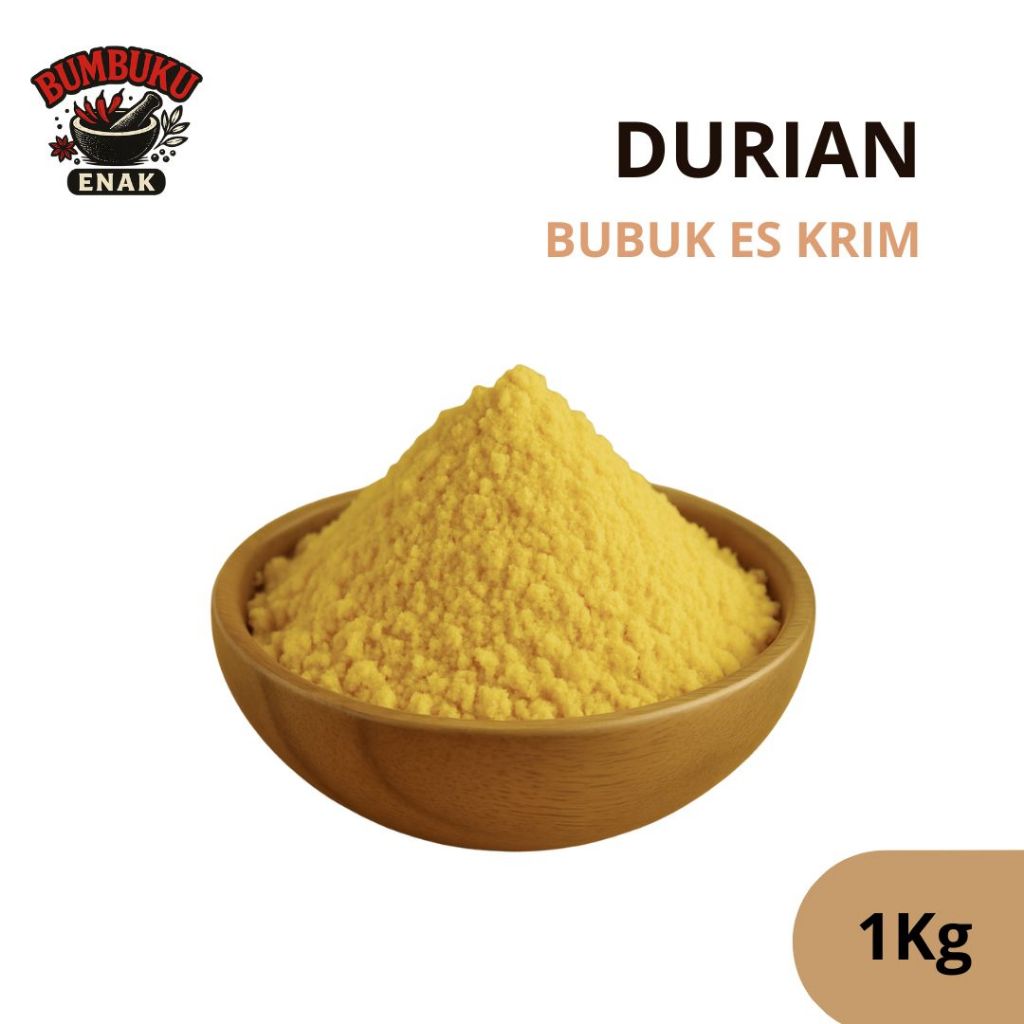 Jual Bubuk Es Krim Durian 1Kg – Rasa Durian Asli Khas Premium, Praktis ...