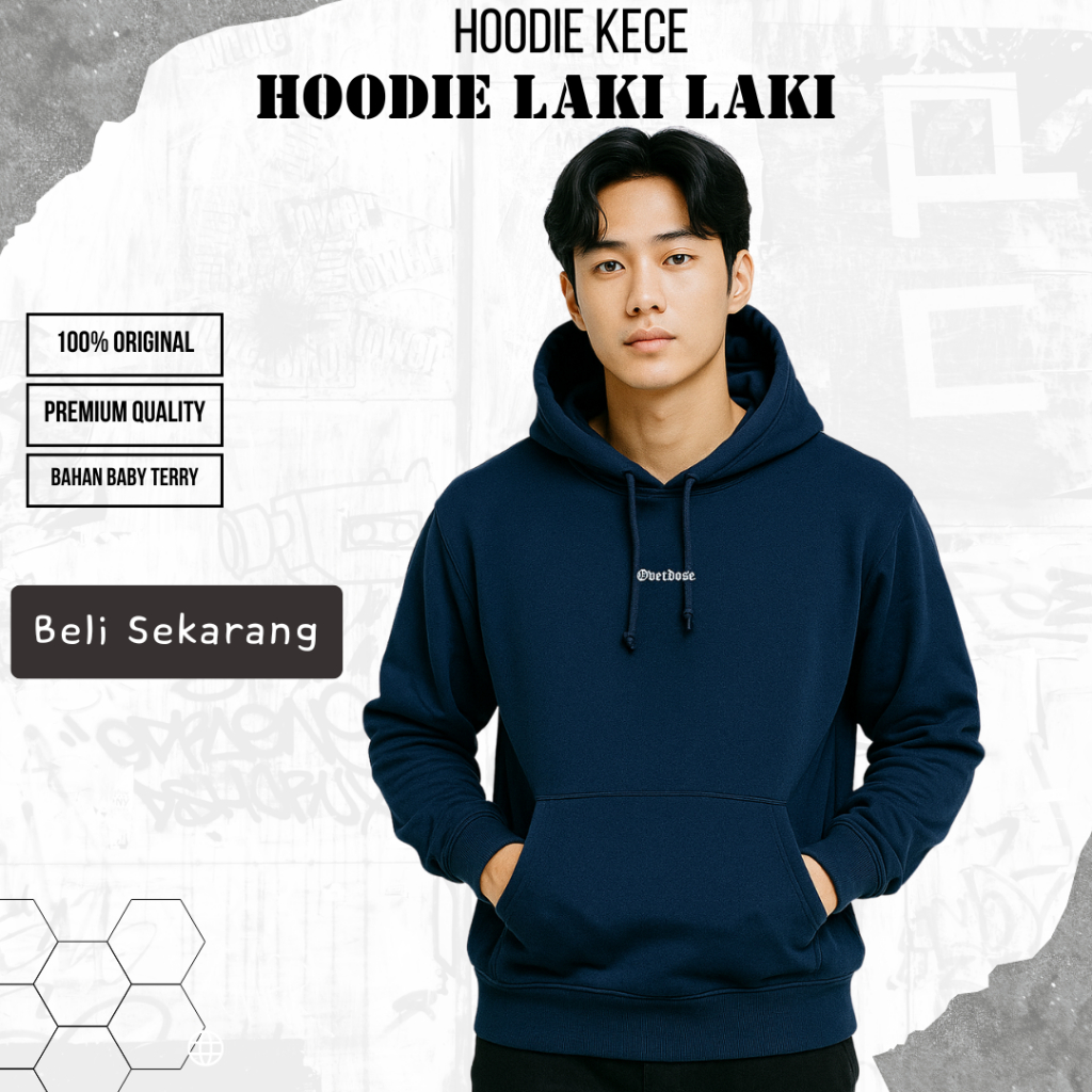 Jual DEN N DEV Hoodie Pria dan Wanita bahan Babyterry Jumper