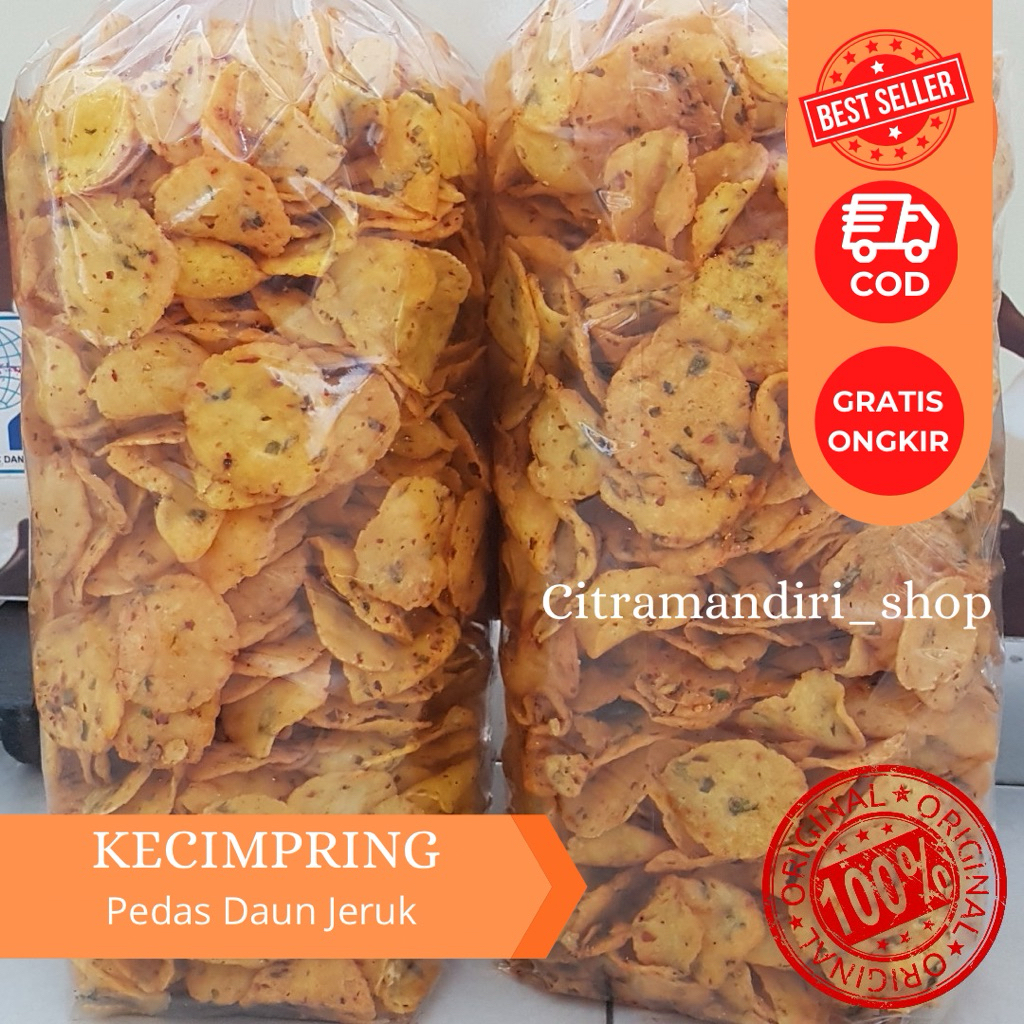 Jual Kecimpring / Comring Singkong Pedas Daun Jeruk 500 Gram | Shopee ...
