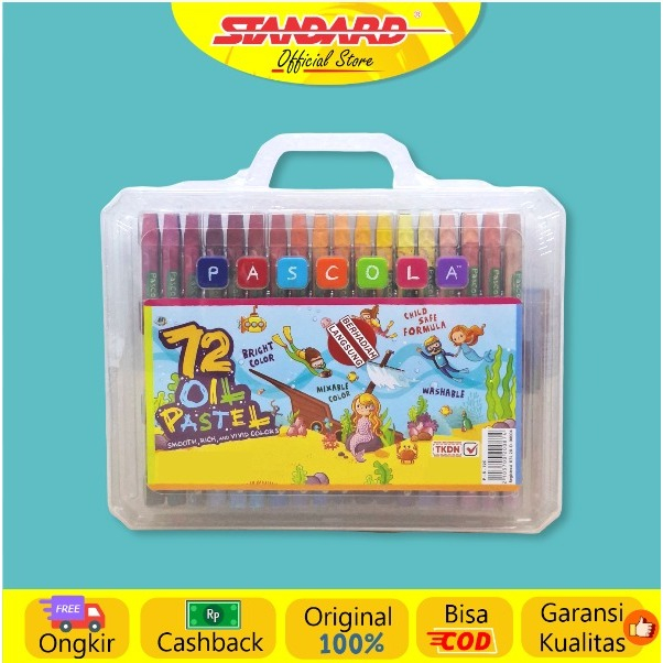 Standard - Pascola Oil Pastel 72 / Set ( Crayon / Pewarna / Coloring )