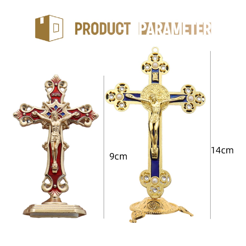 1PC SALIB DUDUK KATOLIK 8 CM / 14 CM - SALIB MEJA 3