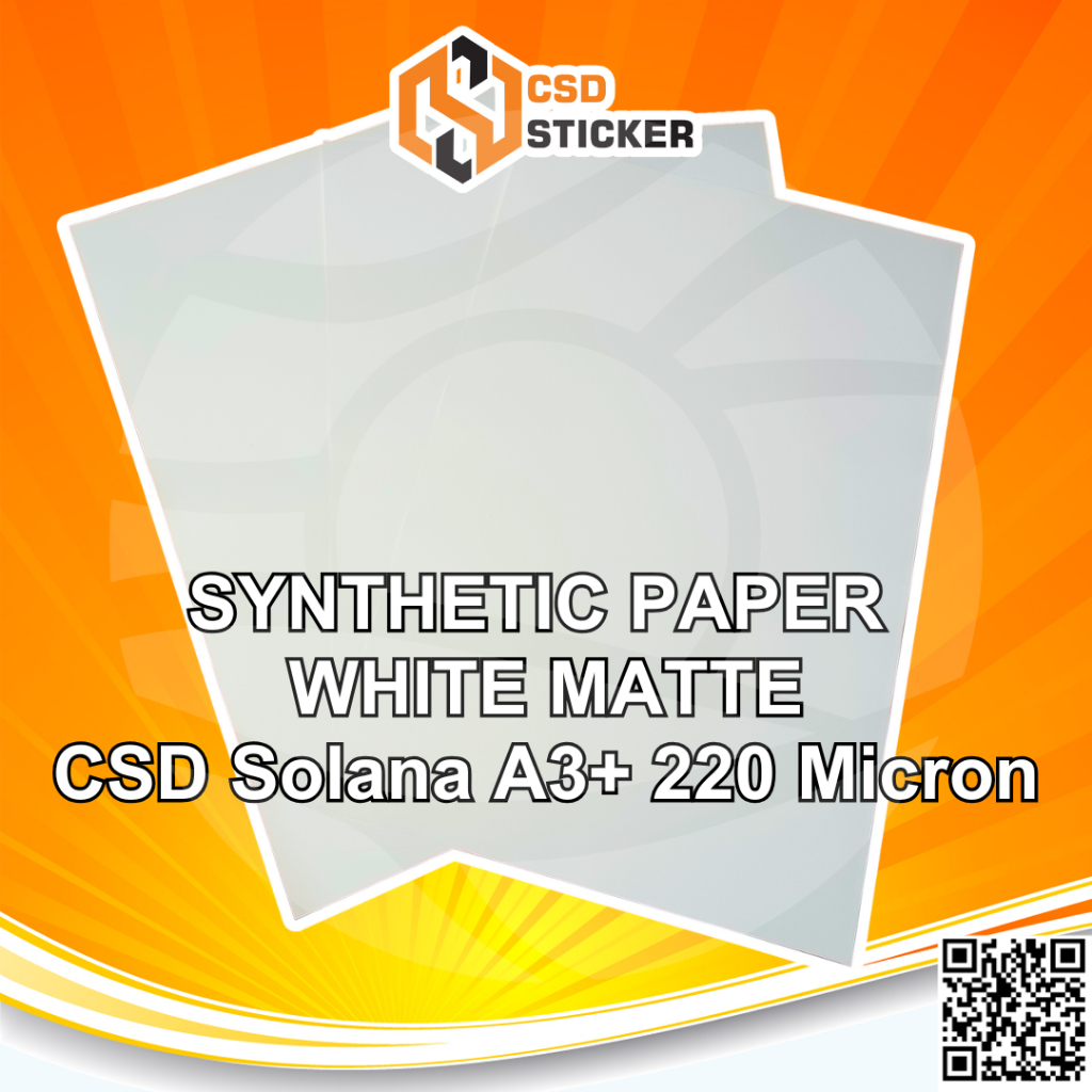 Jual CSD Solana 220 Micron Kertas Sintetik Synthetic Paper White Matte ...