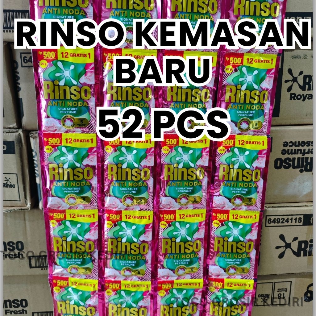 Jual 52 PCS RINSO RENTENG 20ML 500AN ANTI NODA AROMA SEGAR | Shopee ...