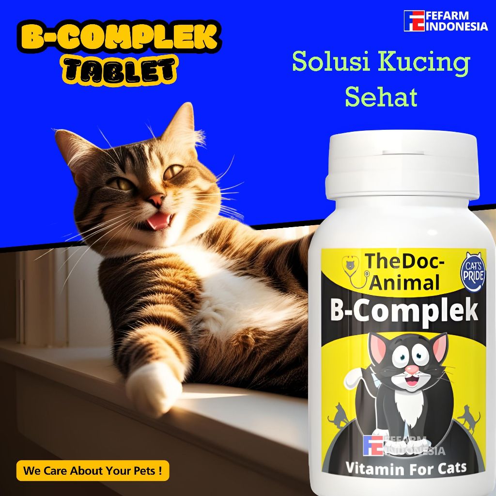 Jual Vitamin Kucing B COMPLEX TABLET untuk Meningkatkan Imun Merawat ...