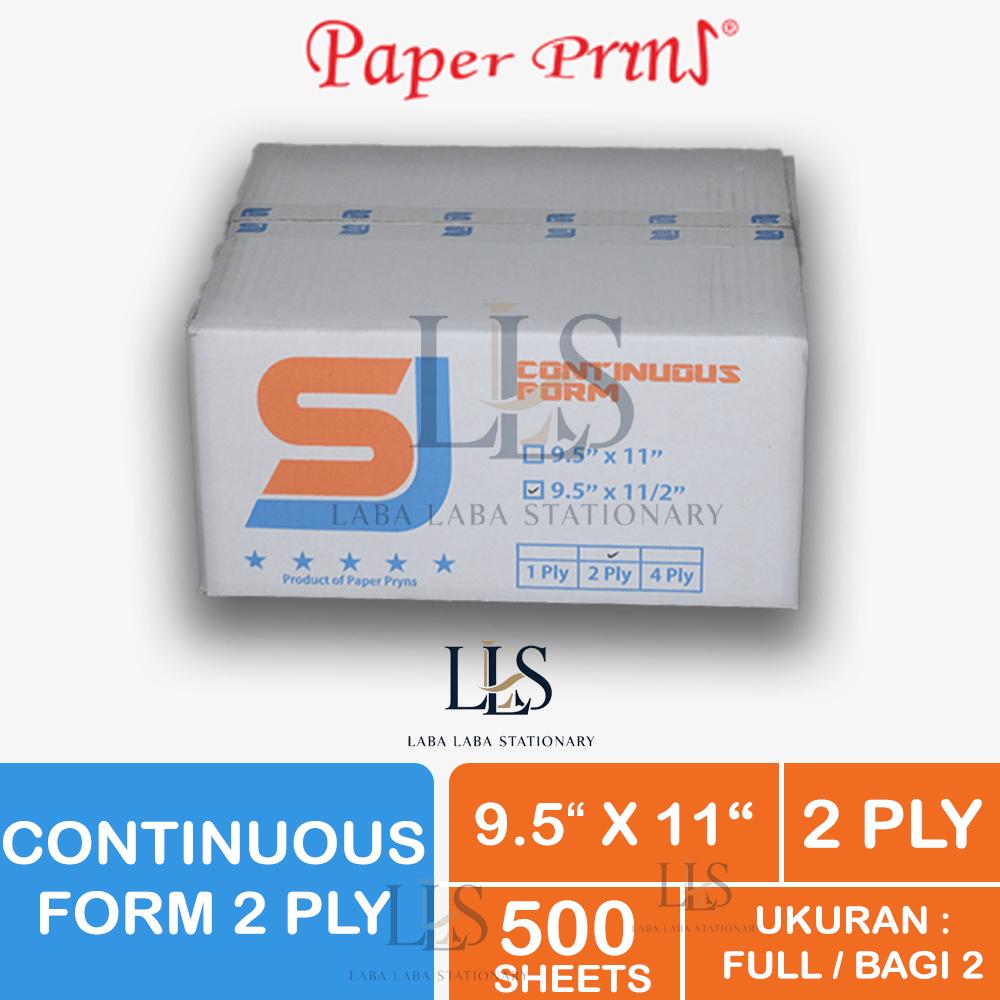 Jual CONTINUOUS FORM SJ 9.5 X 11 2 PLY BY PAPER PRINT NCR FULL BAGI 2 ...